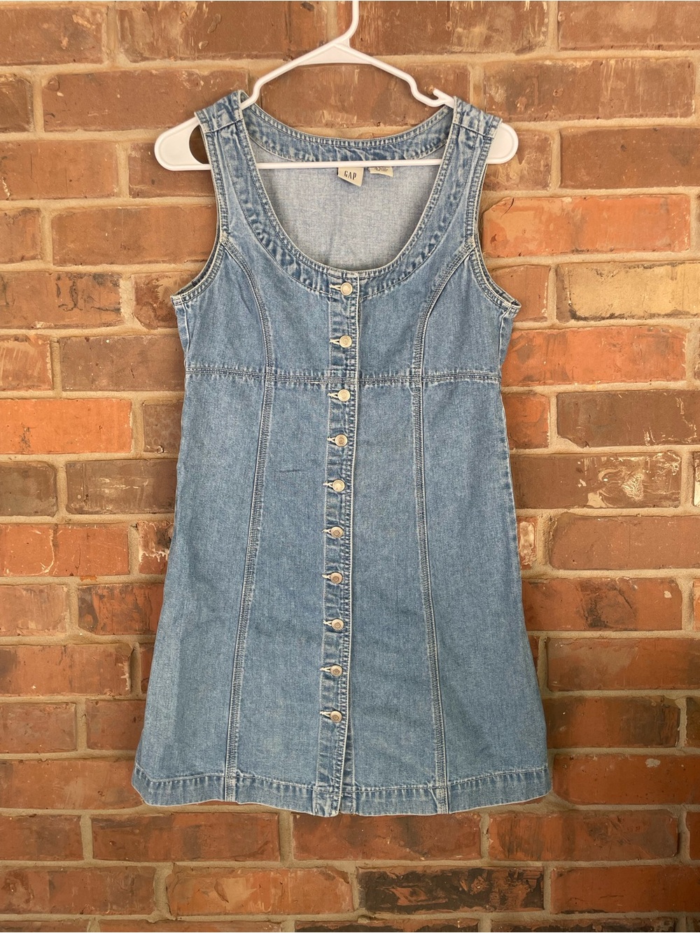 GAP Denim Button-Front Tank Dress size 6 #106